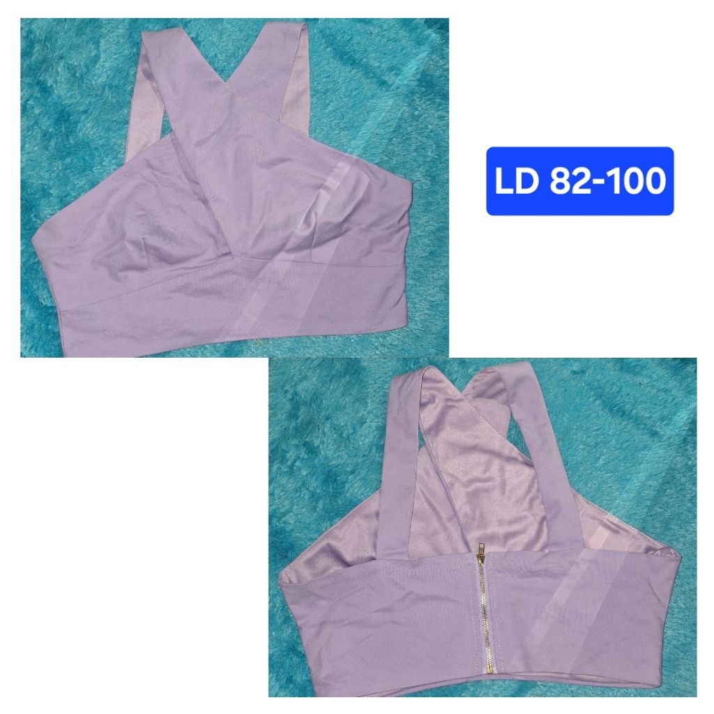 Atasan Tanktop Sexy Tali Silang Lilac