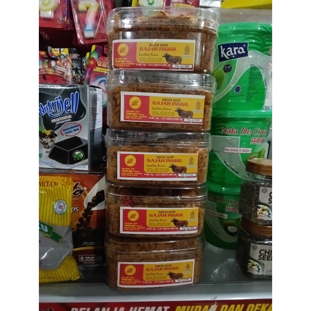 

abon sapi gajah inggil 250gr