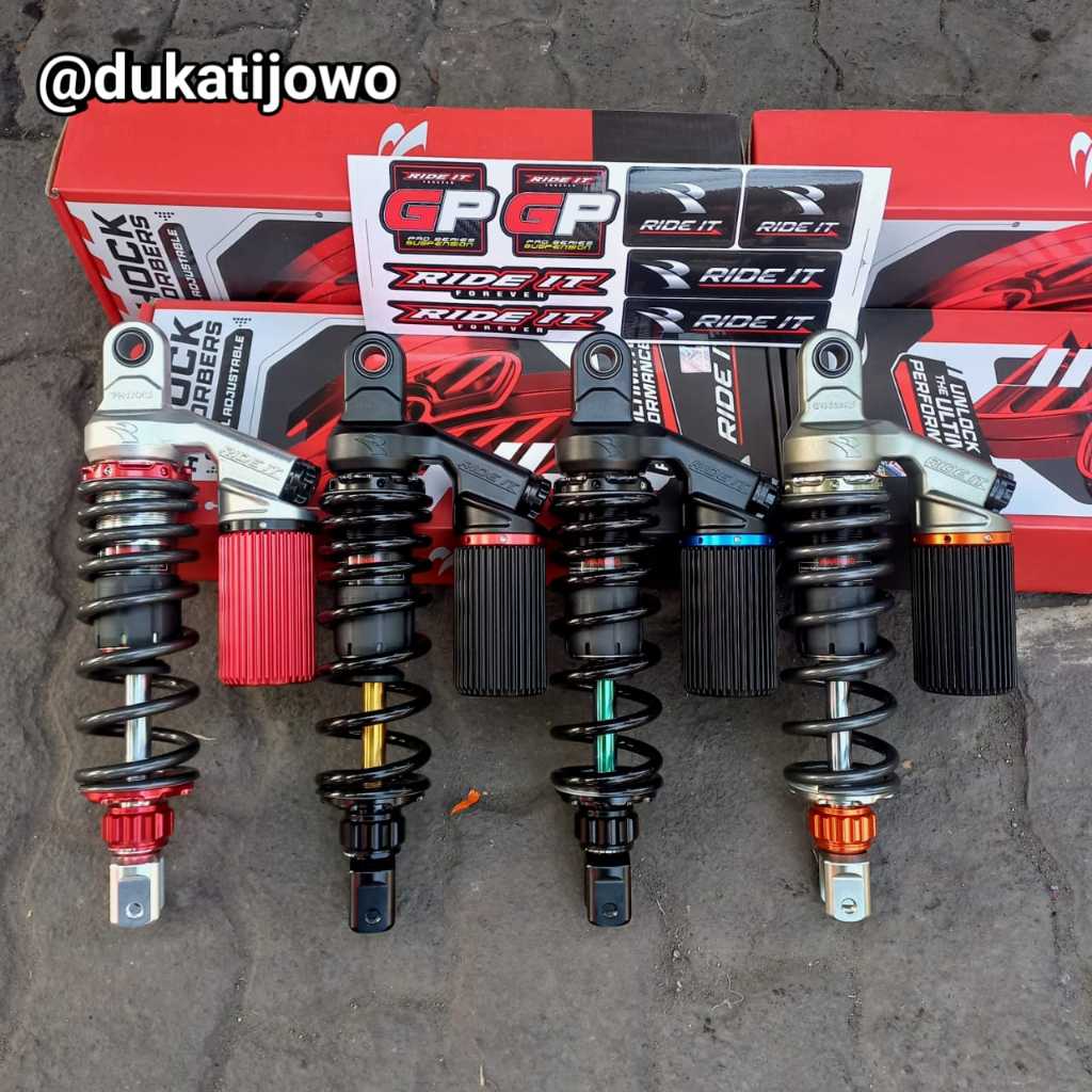 Shock Tabung Matic Ride It GP Premium Double Click Shockbreaker 310 mm 330 mm Matic Beat Mio Vario S