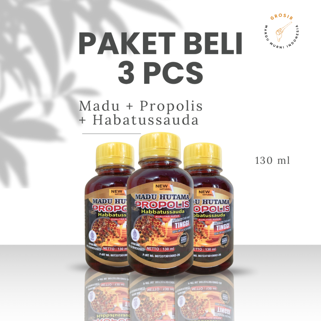 

Madu Propolis Habbatussauda 130ml Dapet 3 | 100% Alami & Berkualitas Tinggi
