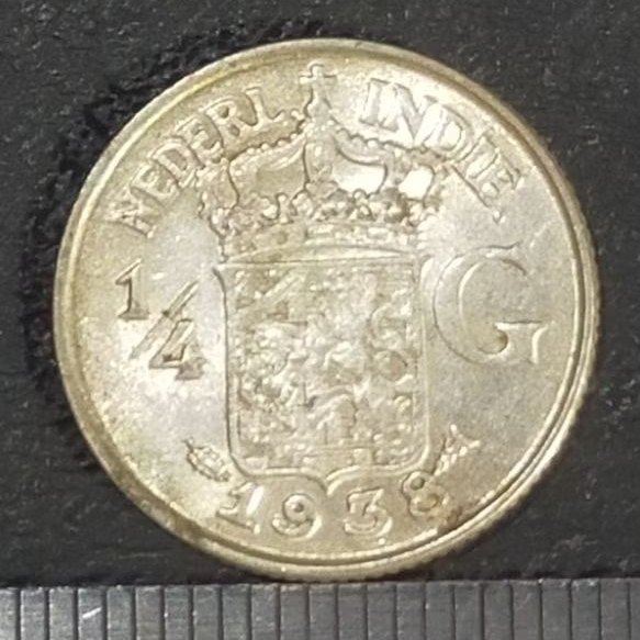 #13.SC. KOIN KUNO || KOIN PERAK || SILVER COIN 1/4 G TAHUN 1938