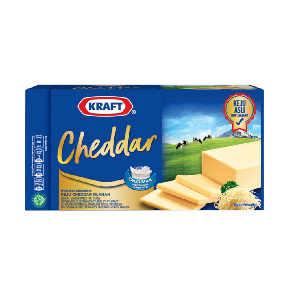 

Keju Cheddar 160 gram