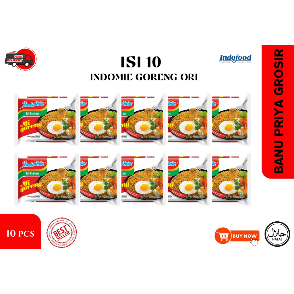 

( 10 PCS ) Mie Instan Indomie goreng & Indomie Kuah All Varian