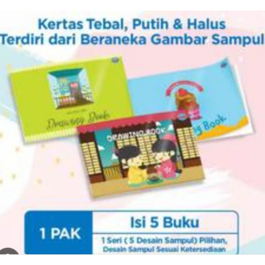 

Buku gambar A4 sidu/drawing book A4 sidu 1pak(5pcs)