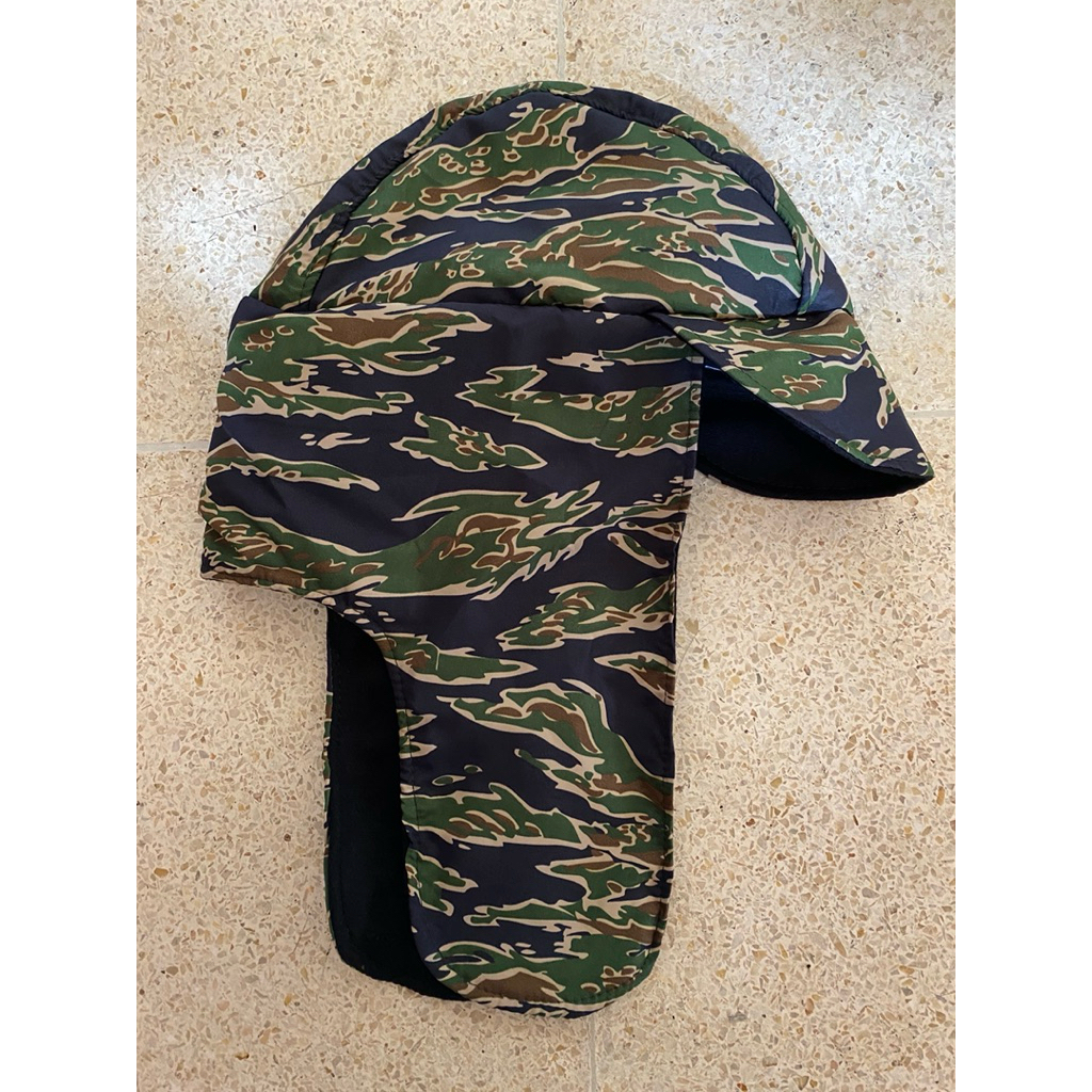 topi kupluk hangat loreng camouflage tiger stripe