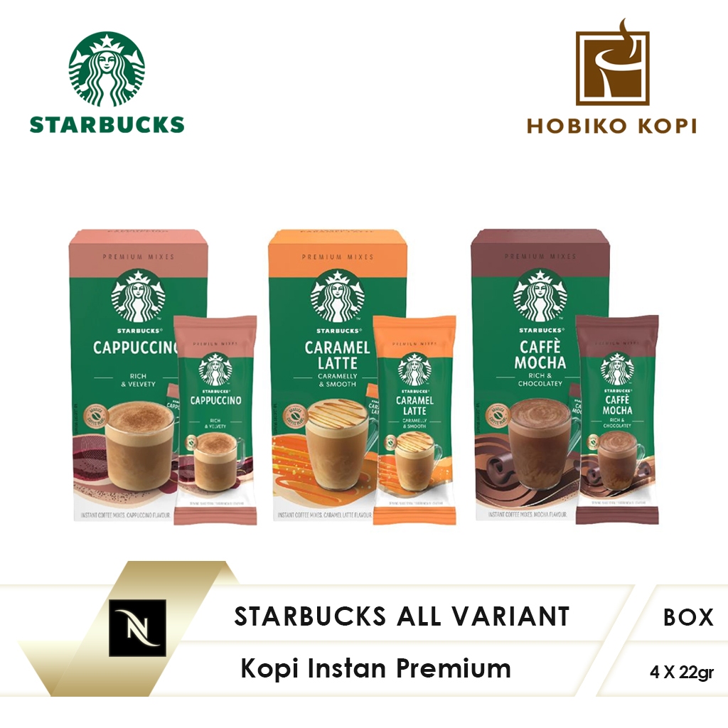 

Starbucks Kopi Instan Premium All Variant Box 23g x 4pcs - Kopi Susu Sachet Instan