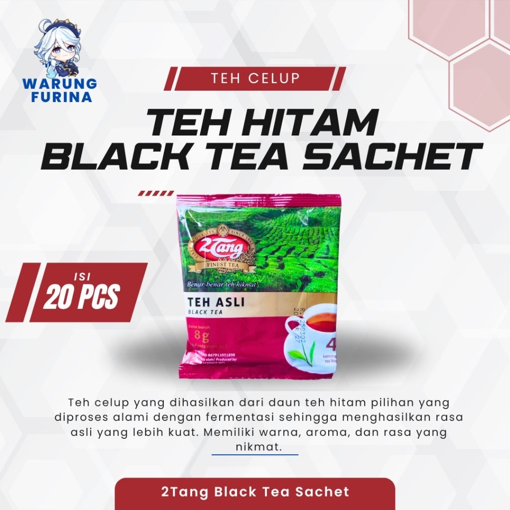 

Teh Celup 2tang Black Tea Sachet 2 Renceng [20 sachet]