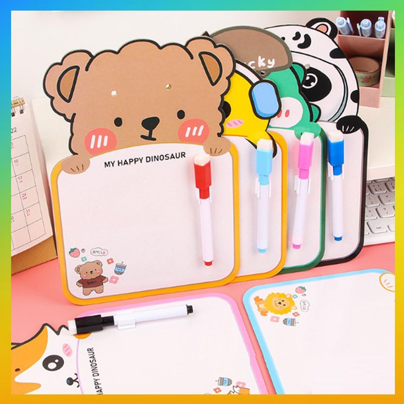 

Papan Tulis Mini Anak Karakter Lucu / Papan Tulis Anak Free Spidol Bisa Dihapus Dan Tali Gantung / Papan Tulis Mini