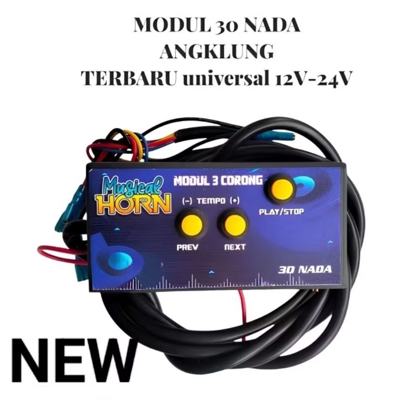 Modul Klakson Telolet 30 Nada 3 Corong Basuri Universal 12V/24V