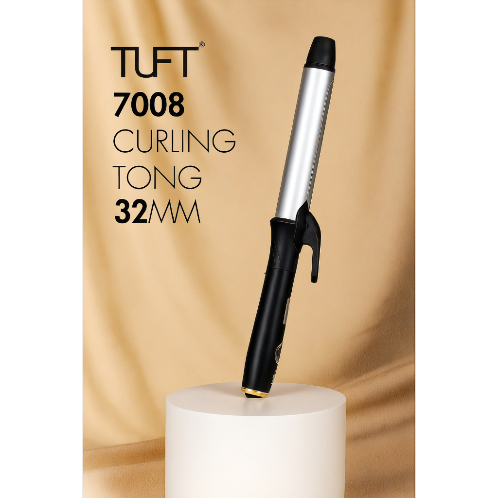 TUFT 7008 Catokan Curly Rambut Curling Iron 32mm - Catok Curly Profesional Untuk Salon & Rumah - Cat