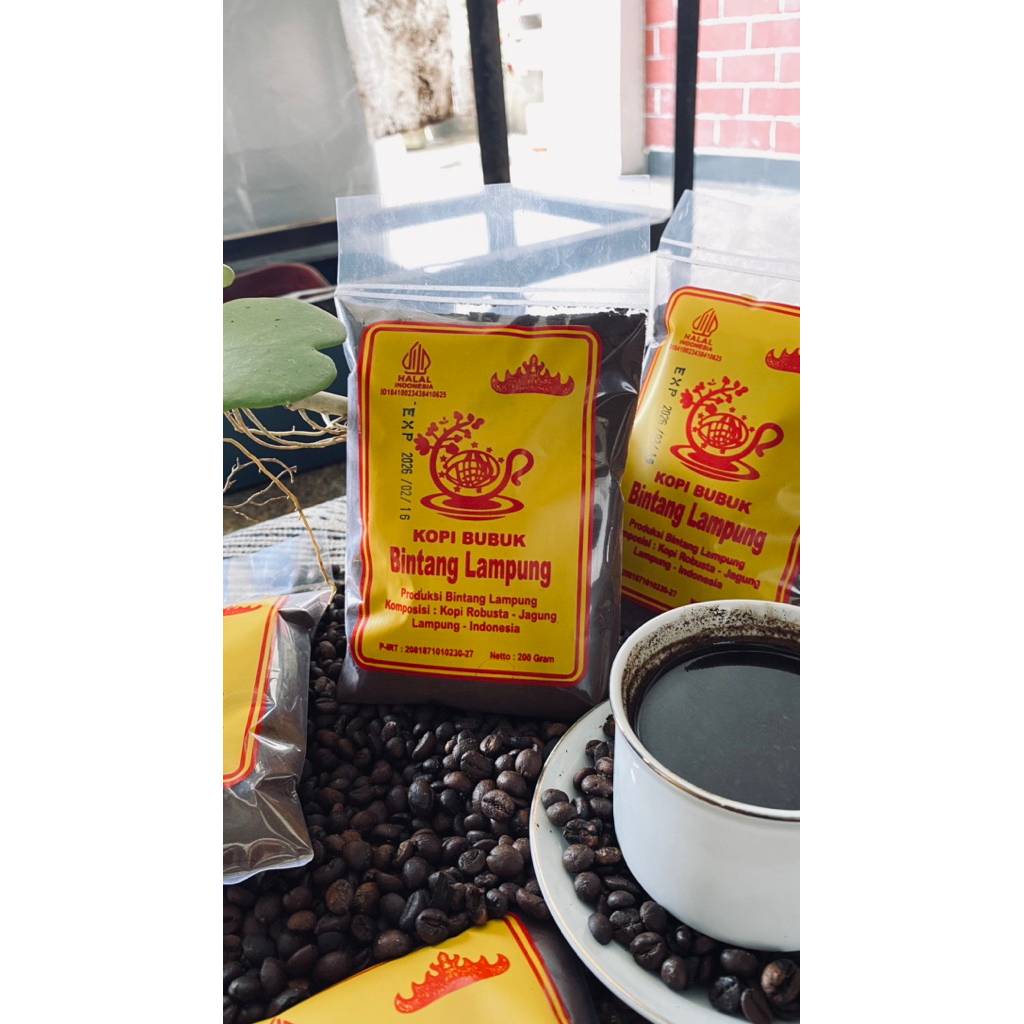 

Spesial Kopi Lampung 1kg | Bintang Lampung Kemasan 200gram isi 5 pcs