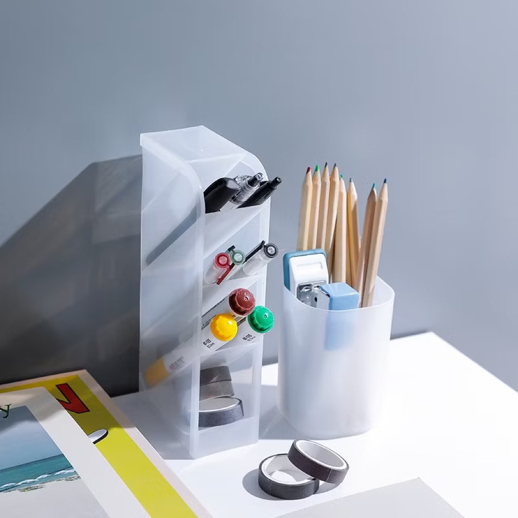 

MS059 2in1 Tempat Pen Pensil Meja /satu set Rak tempat pen pensil serbaguna