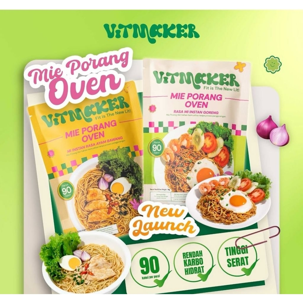 

Vitmmaker Mie Porang Oven Diet Rendah Kalori 90 kkal / Vitmaker Mie Diet Mie Porang Oven
