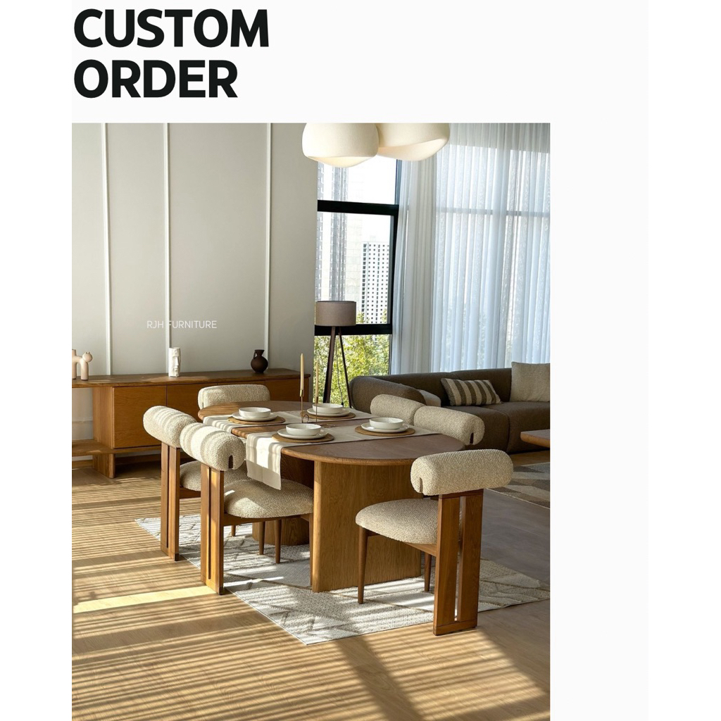 PRE ORDER CUSTOM ORDER DINING SET TOP TABLE KAYU, MEJA MAKAN MINIMALIS KAYU JATI, DINING SET