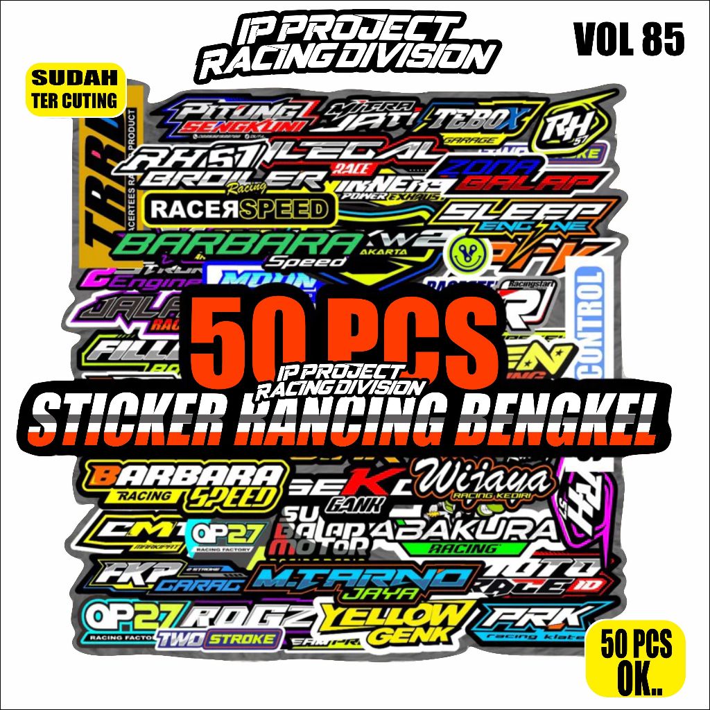 

Stiker sponsor racing bengkel balap isi 50pcs stiker kece stiker aesthetic VOL 85 IP STICKER