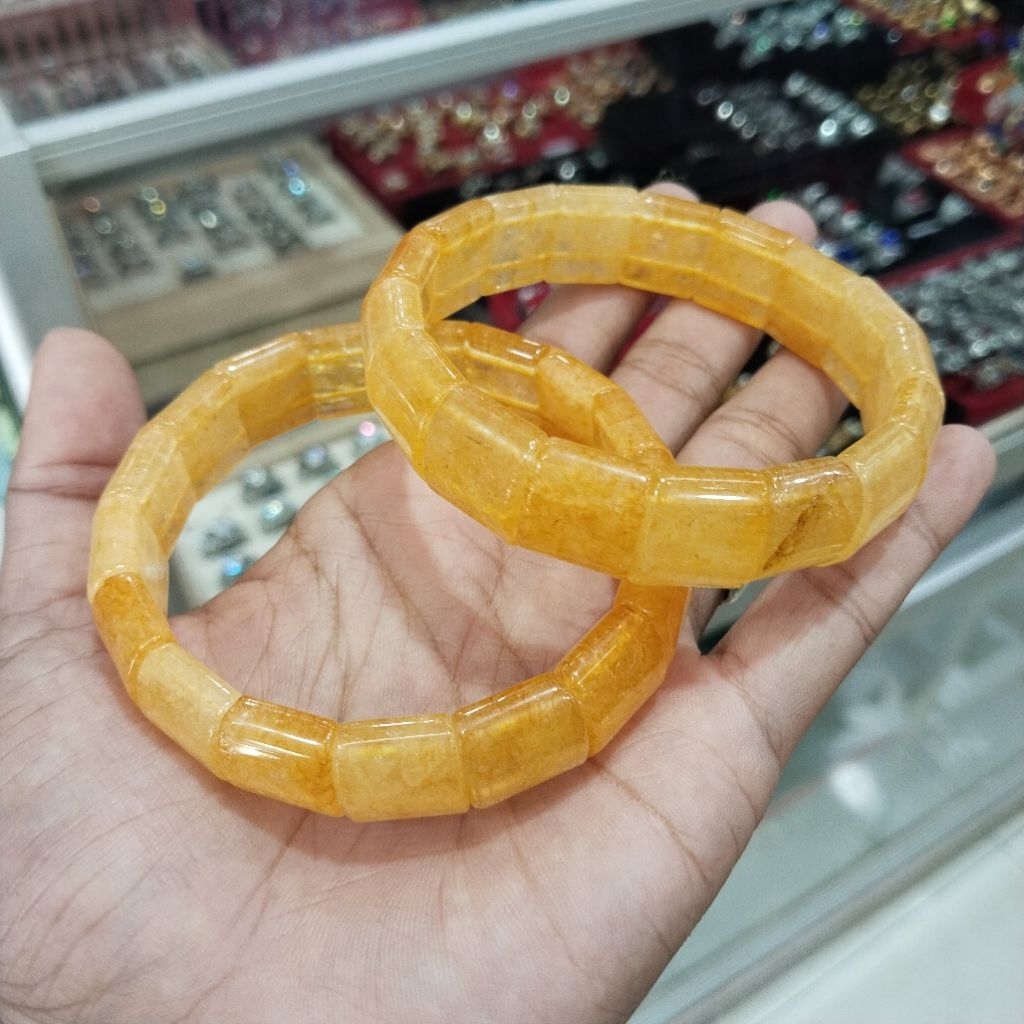 Gelang Batu Citrine Natural