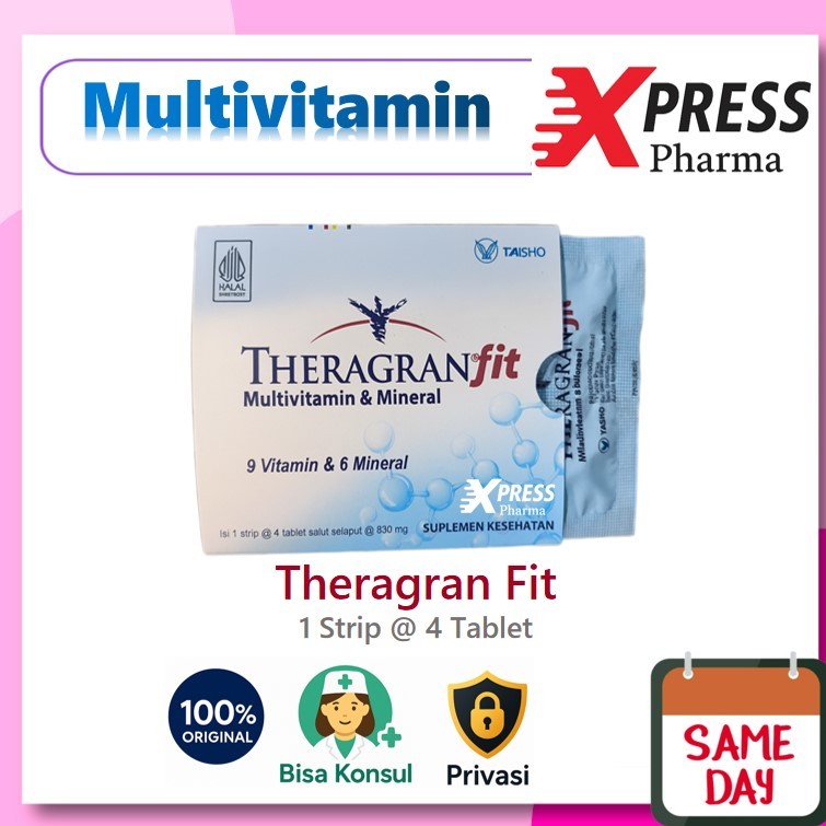 XPRESS  Theragran Fit Multivitamin Mineral Vitamin C D Zinc D3 Theragram Teragran Teragram