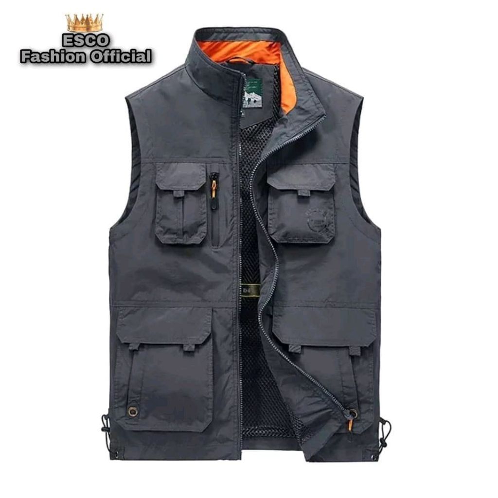 Rompi Vest Pria/Rompi Motor/Vest Pria/Rompi Outdoor/Rompi Proyek/Rompi