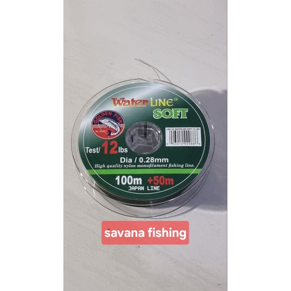 TERMURAH SENAR PANCING WATER LINE SOFT GOLDEN FISH 100+50M NYLON MONOFILAMENT TIDAK MUDAH KERITING M