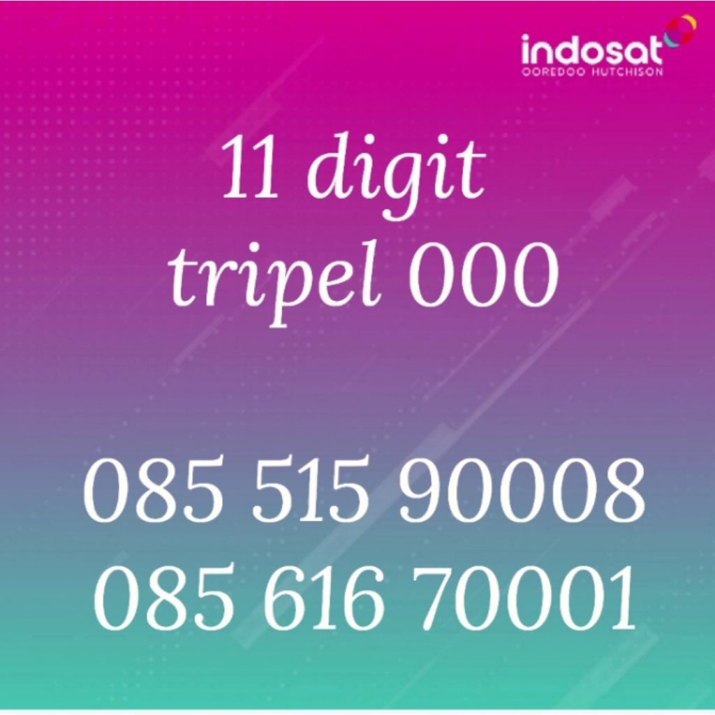 spesial kartu perdana cantik Indosat 11 &12 digit angka  i007