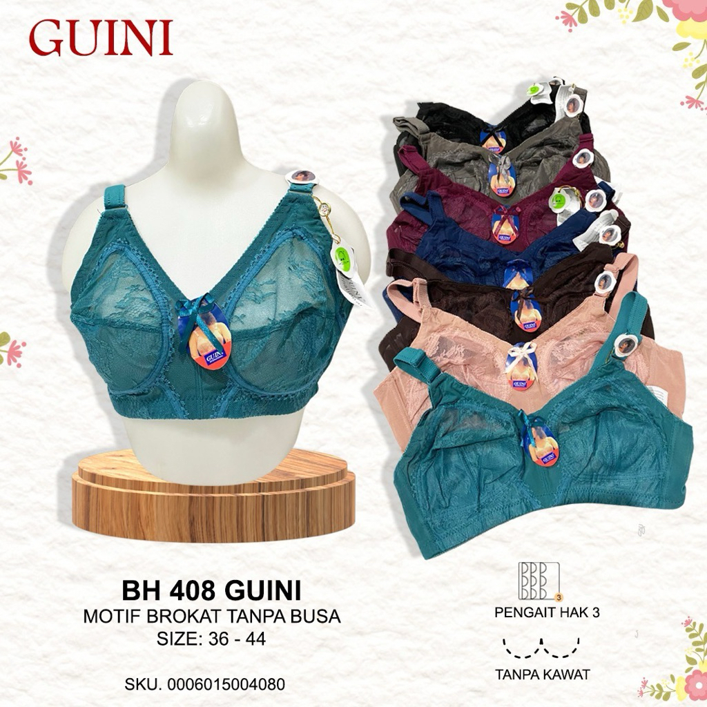 Bra cup jumbo GUINI 408 bh wanita cup C besar size 36-44