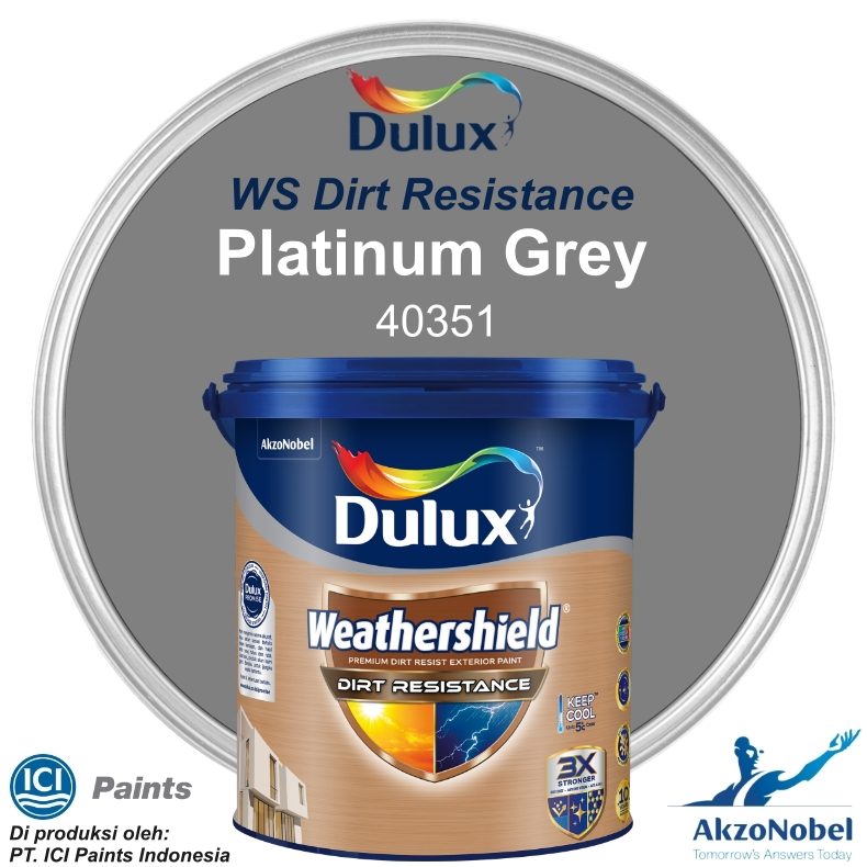 CAT DULUX WEATHERSHIELD DIRT RESISTANCE 2.5 LT - PLATINUM GREY 40351