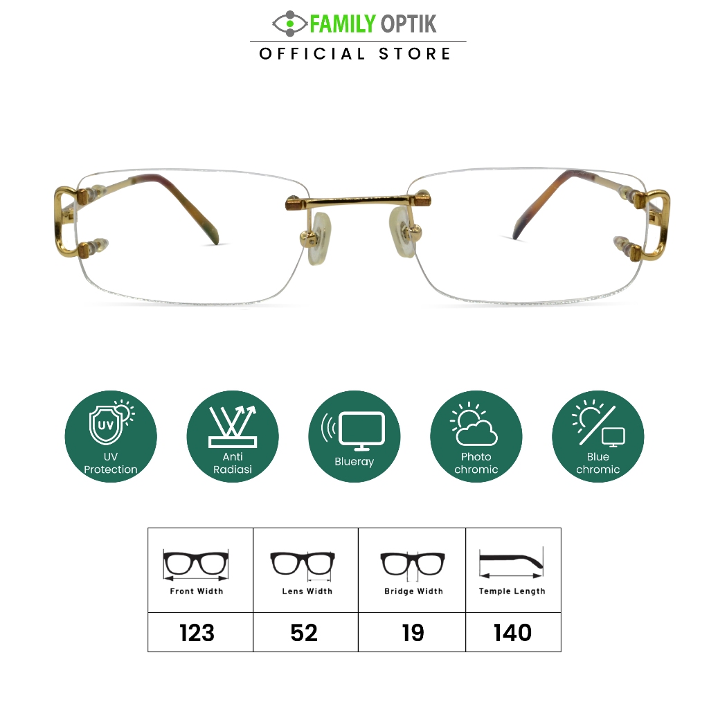 Family Optik - Kacamata  Blueray Photocromic Anti Radiasi 4140994