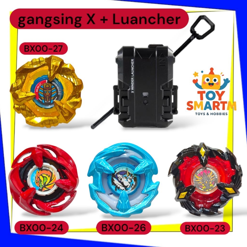 Mainan Gangsing X Phoenix Topgyro Gasing BX00-23 Set launcher