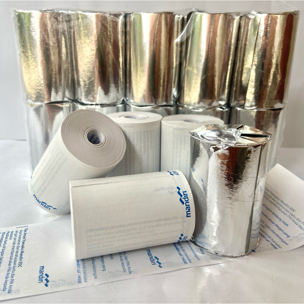 

kertas thermal paper roll logo bang mandiri 58x40 / 57x40