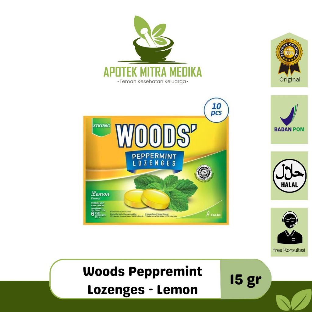 

Woods Peppermint Lozenges 15gr - Lemon