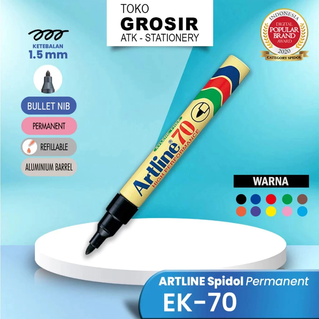 

(LIVE) Spidol Permanen Artline Marker EK-70 2
