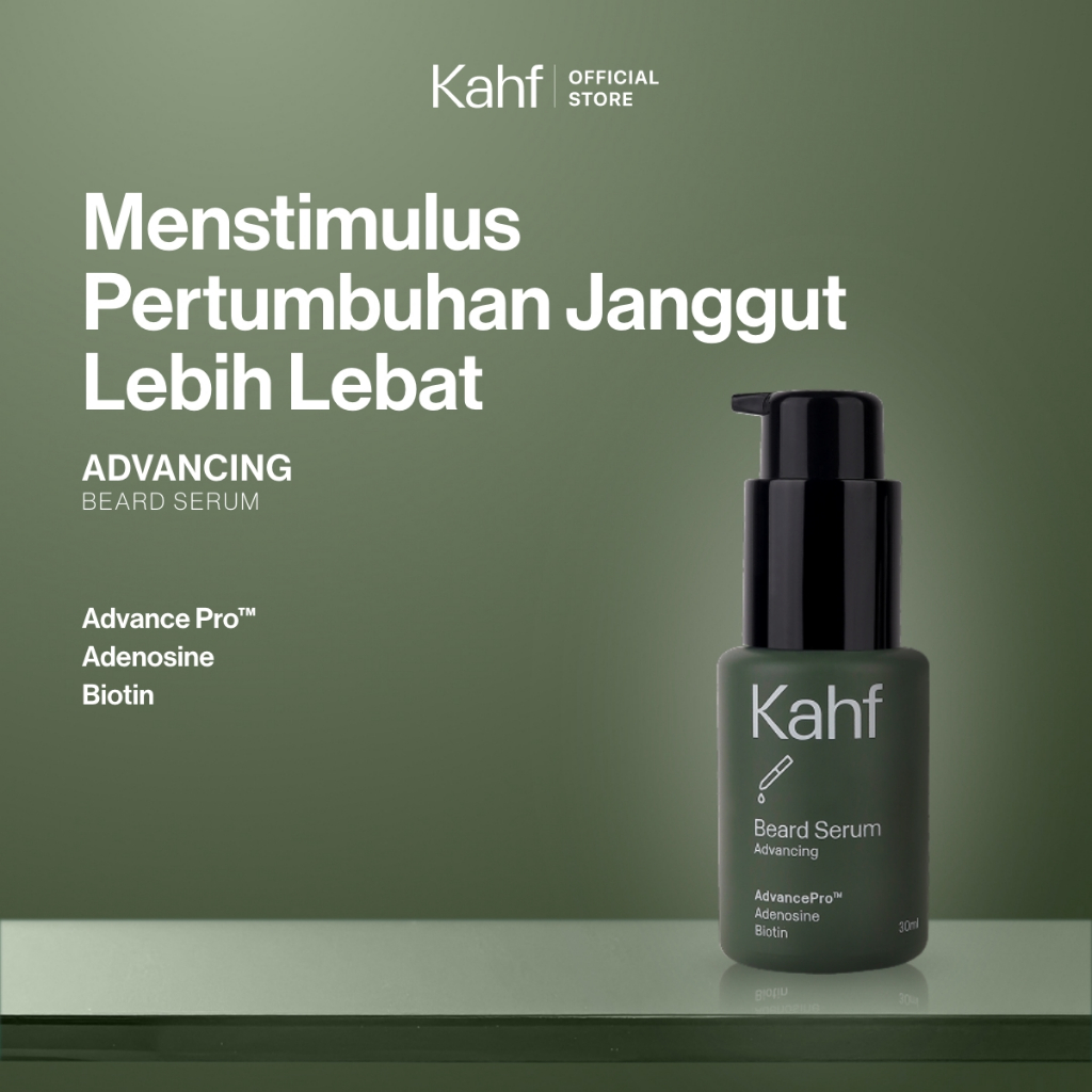 Kahf Advancing Beard & Hair Serum (30 ml) - DHT Blocker Hair Loss Treatment - Hair Loss Solution - M