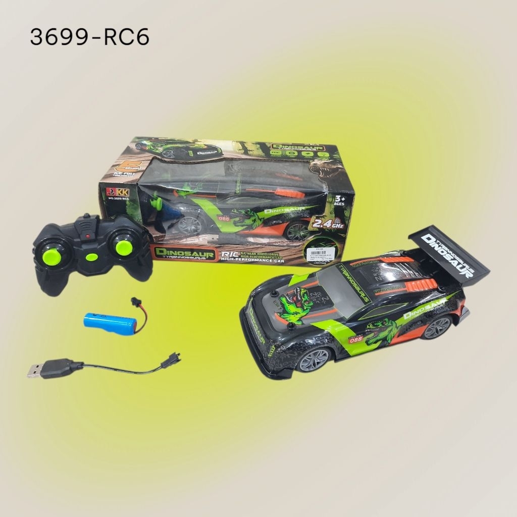 "Mobil Remote Control RC Drift 2.4GHz Rechargeable – Desain Dinosaurus Keren & Aksi Super Kencang 36