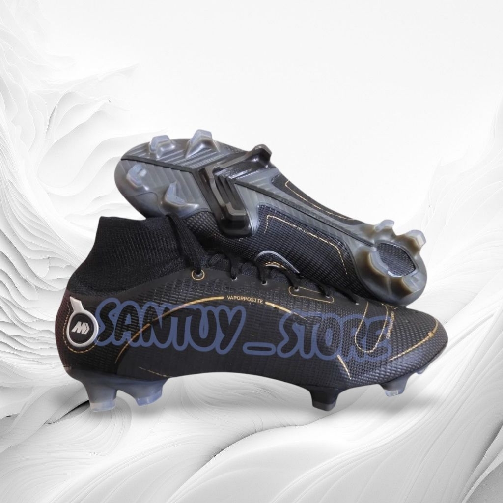 sepatu sepak bola ultra ringan sf9 mercurial black elite