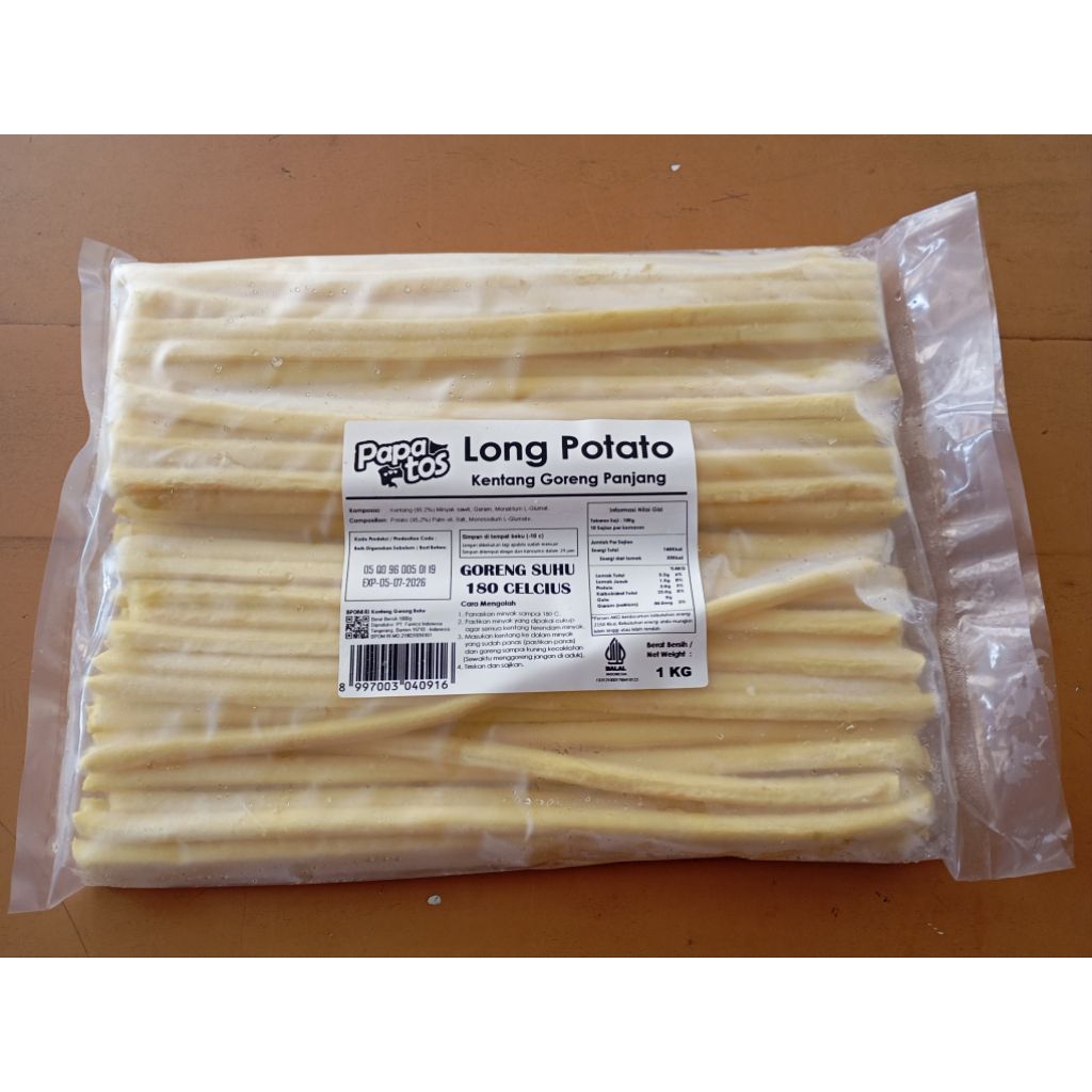 

Papatos kentang goreng panjang