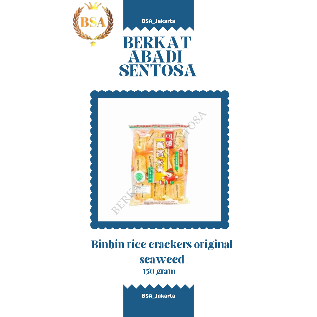 

Binbin rice crackers original seaweed (150 gr)