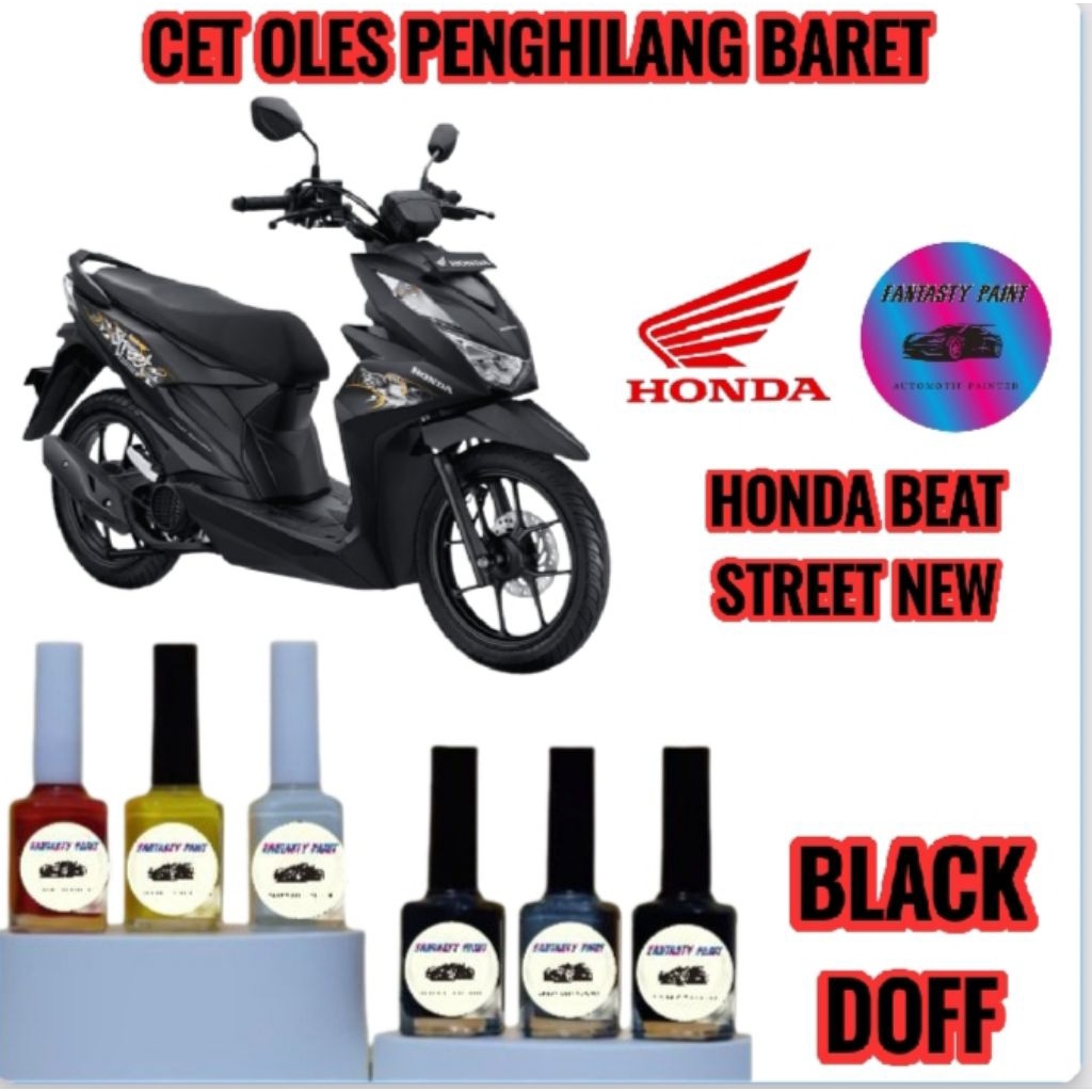 CAT OLES PENGHILANG BARET MOTOR HONDA BEAT STREET HITAM DOFF- TERMURAH BISA COD