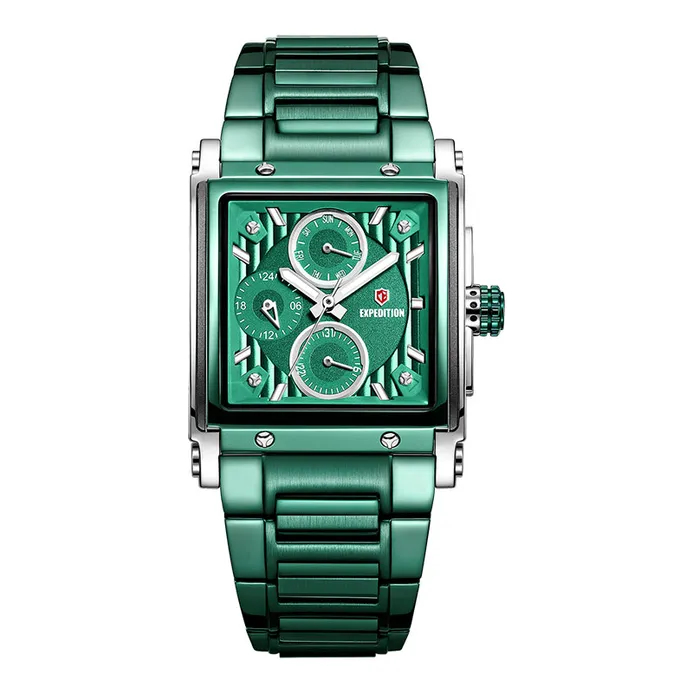 Expedition Wanita E 6731 BF BTZGN Green Dial Green Stainless Steel Strap