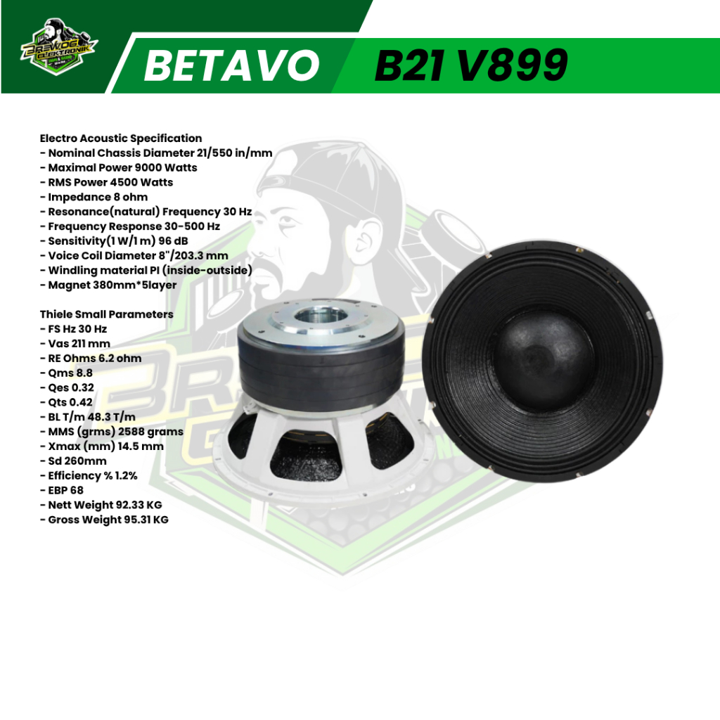 BREWOG SECOND ORIGINAL SPEAKER BETAVO B21 V899