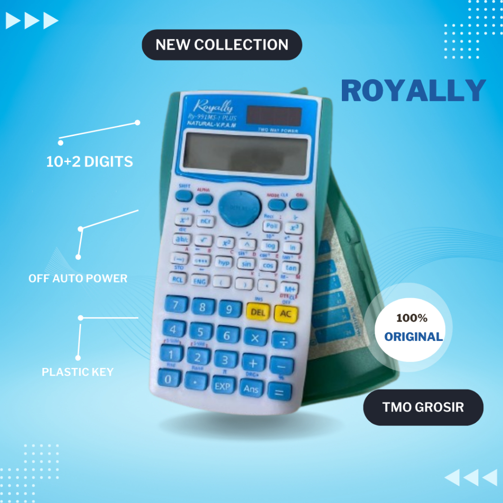 

Kalkulator Royally Alat Kalkulasi 10+2 Digits RY-991MS-1