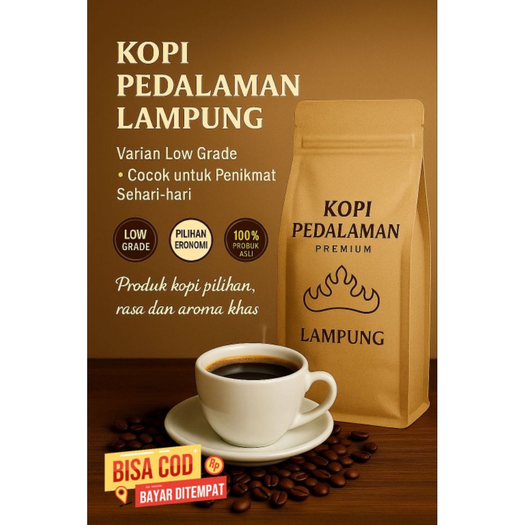 

KOPI BUBUK ROBUSTA LAMPUNG ( PREMIUM ) 100%ASLI AROMA DAN CITARASA NUSANTARA