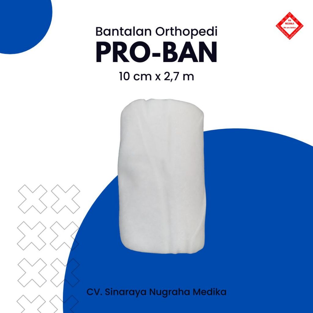 PRO-BAN 10 cm x 2,7 m - Bantalan Pelindung Gyp - Padding Orthopaedic