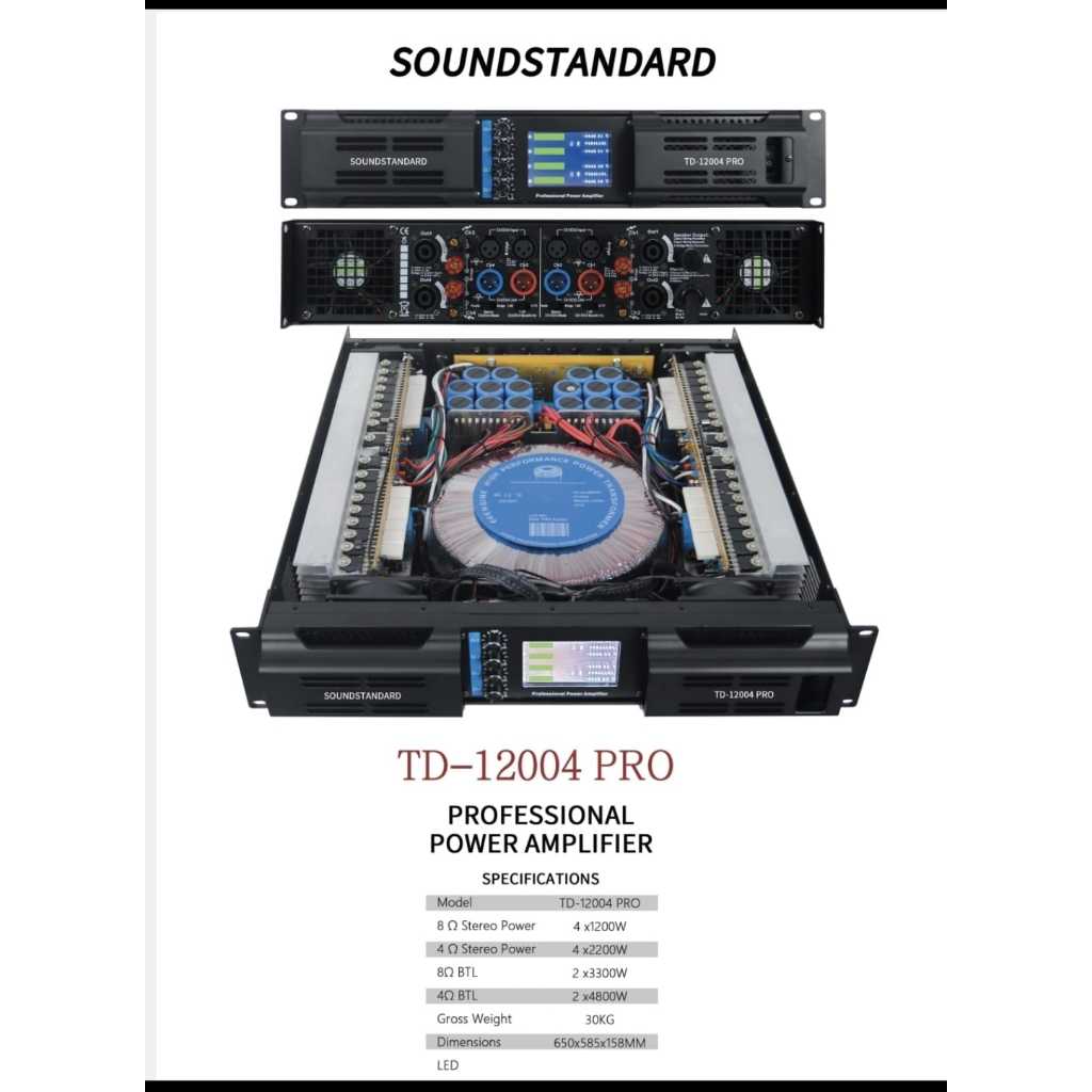 Power Soundstandard TD12004 PRO TD 12004 PRO VERSI BARU LAYAR LCD 4 KIPAS