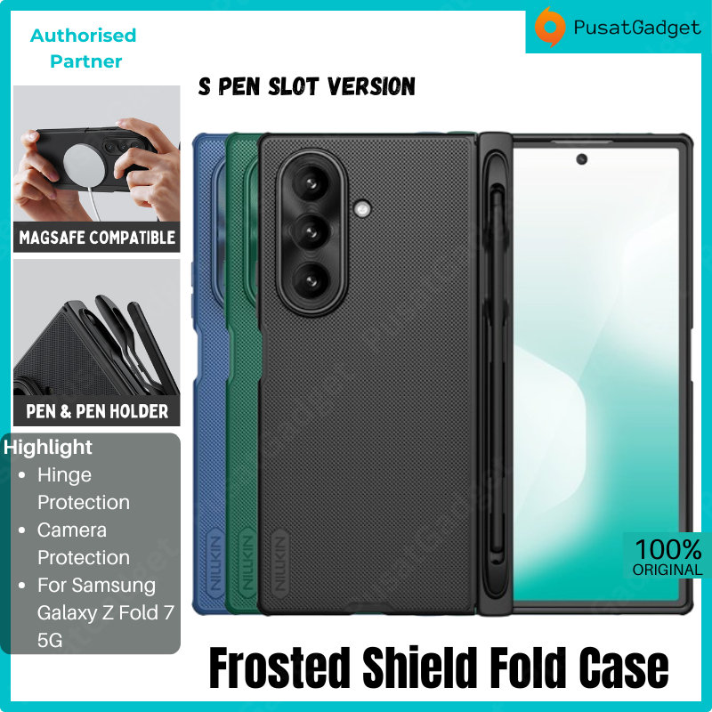 Case Samsung Galaxy Z Fold 7 Fold7 5G NILLKIN Frosted Fold Magnetic MagSafe with Stylus Pen & Holder