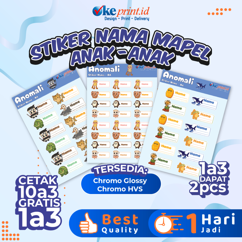 

Stike Label Anak Sekolah | Stiker Label Custom Nama | Stiker Nama Lucu CODE E (Tanpa Po)