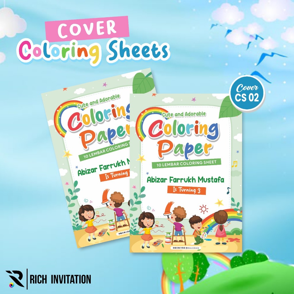 

CETAK KERTAS SAMPUL WARNA WARNI - KERTAS MEWARNAI ANAK - COVER COLORING SHEETS