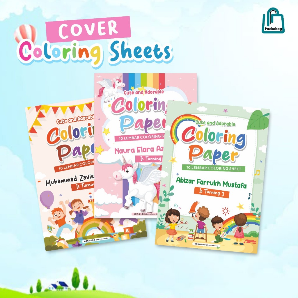 

SAMPUL COVER WARNA CUSTOM UNTUK MEWARNAI ANAK – KERTAS HVS A3 A4 A5 – CETAK DESAIN GAMBAR LUCU MURAH