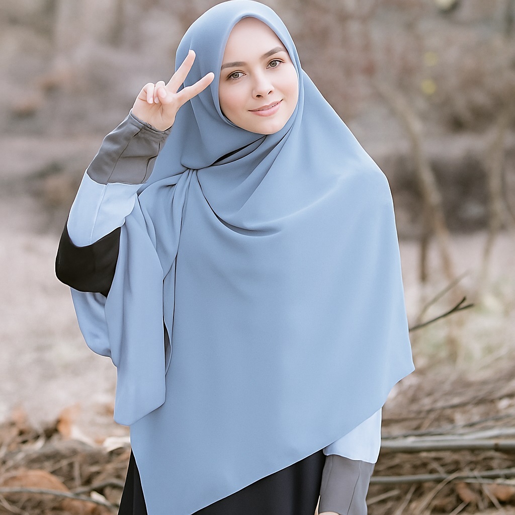 Jilbab Segiempat jumbo segi empat 140x140 wolfis murah