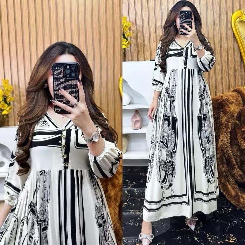 Setcel Gamis Wanita Pakaian Muslim Gamies Lebaran Prempuan Dewasa Set Gamjs Wsnita Idul Fitri Gamiz 