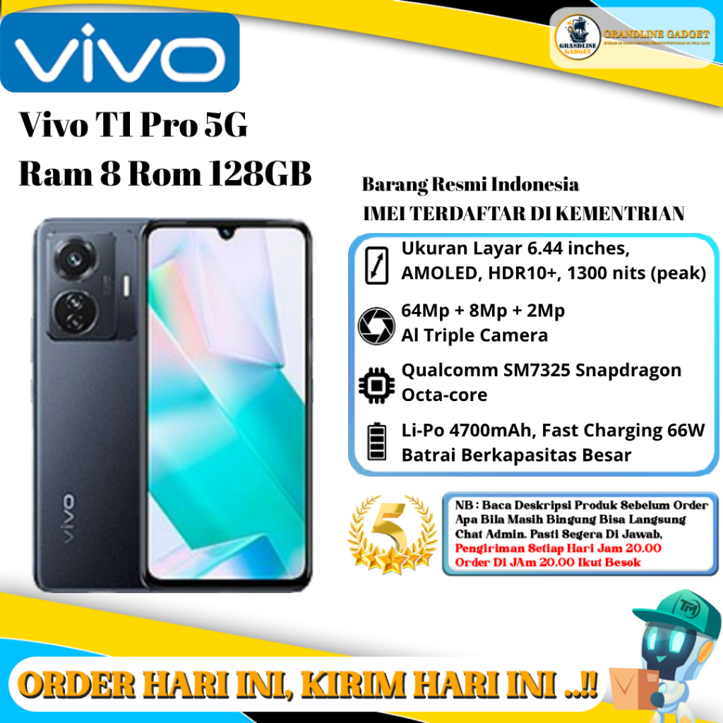 Vivo T1 Pro 5G Ram 8 Rom 128GB